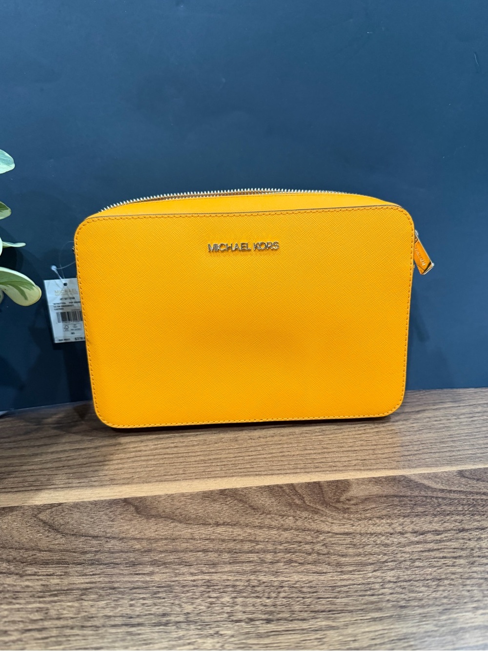 Michael Kors Bright Yellow Saffiano Zip Crossbody